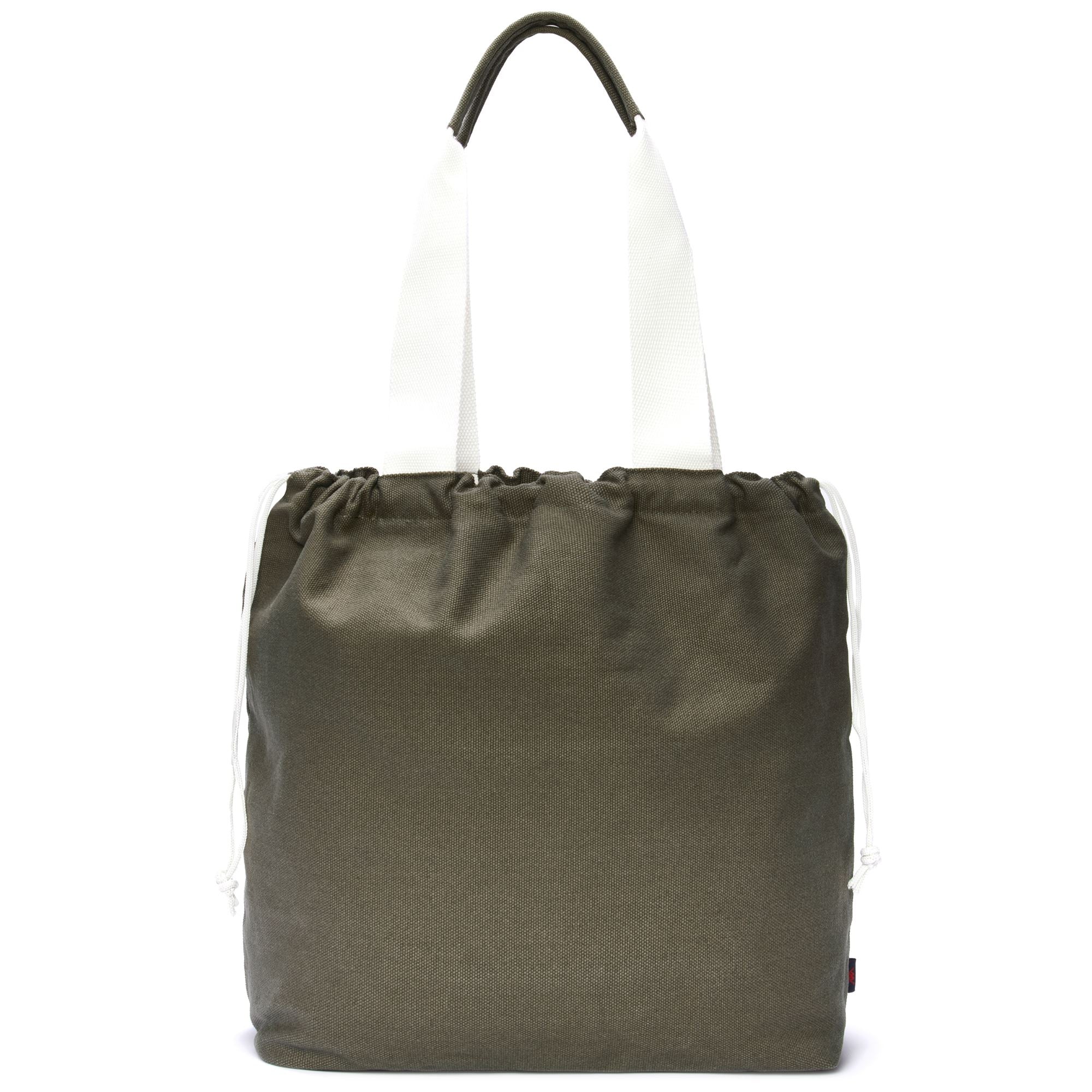LISETTA CANVAS - Bags - TOTE BAG - Woman - GREEN MILITARY-WHITE NATURAL