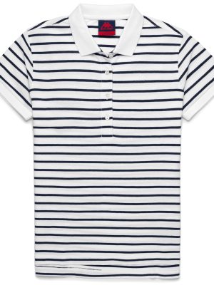 JILLY - Polo Shirts - Polo - Woman - WHITE-BLUE IRIS