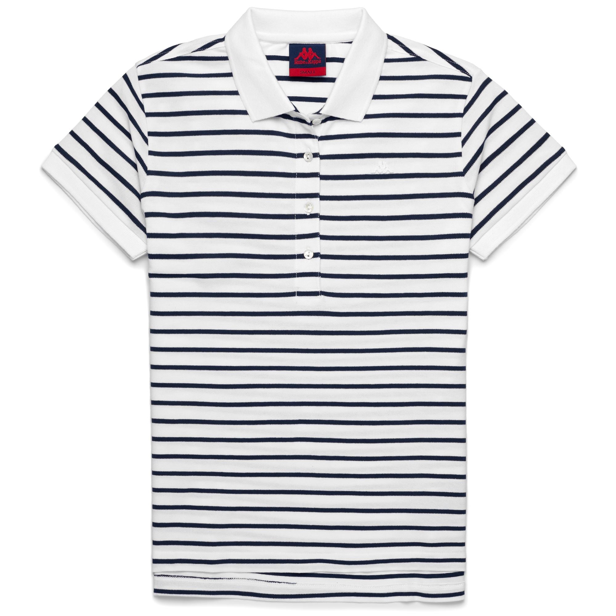 JILLY - Polo Shirts - Polo - Woman - WHITE-BLUE IRIS