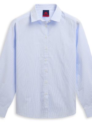 LEYNA - SHIRTS - CLASSIC - Woman - WHITE-AZURE STRIPE