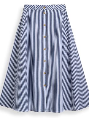 HELOISA - Skirts - Long - Woman - BLUE INDIGO-WHITE