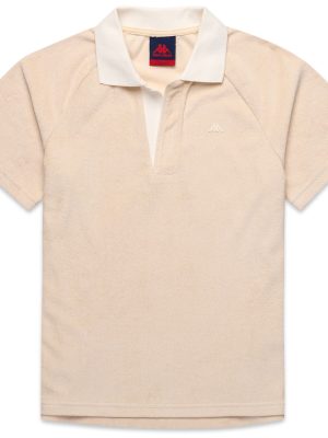 NATANA - Polo Shirts - Polo - Woman - BEIGE SAND HILL-WHITE NATURAL